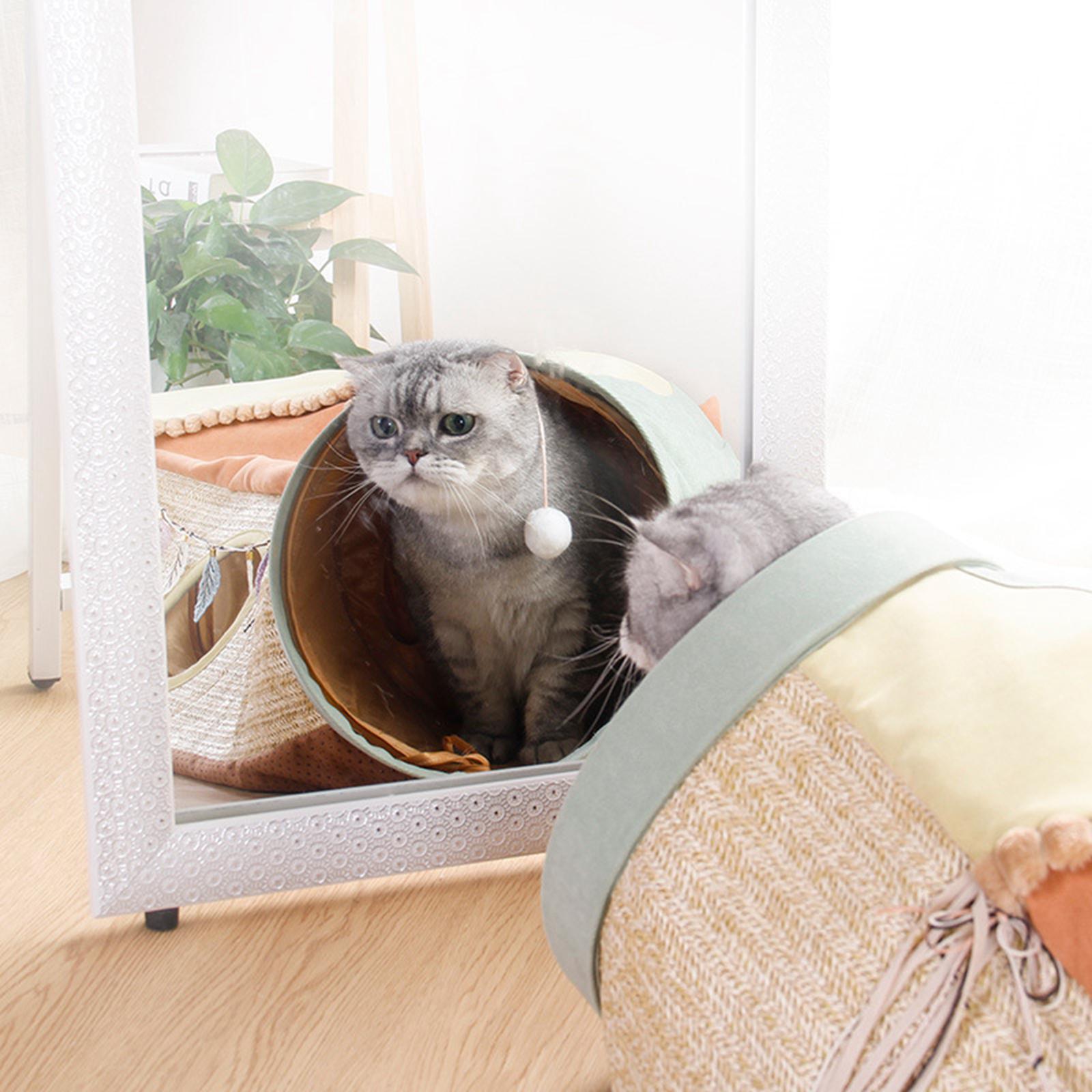 Collapsible Cat Tunnels Tube Maze Tubes Bed House Interactive Toys for Ferrets Kitten