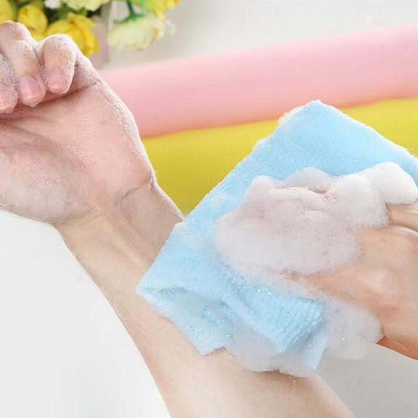 2x Washcloth Bath Towel Household Washing Cleaning Towel Massage Bath Cloth