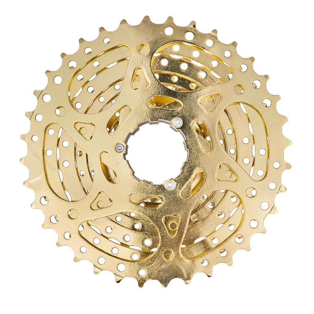 Bike Steel  Freewheel 9 Speed 11-36T  Flywheel Gold