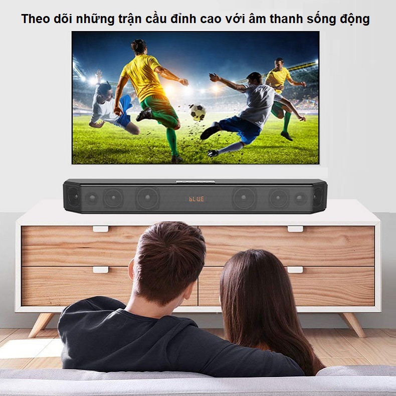 Loa thanh 5.1 nghe nhạc kết nối Bluetooth Amoi L9 Kèm 2 Micro karaoke không dây - Hàng nhập khẩu