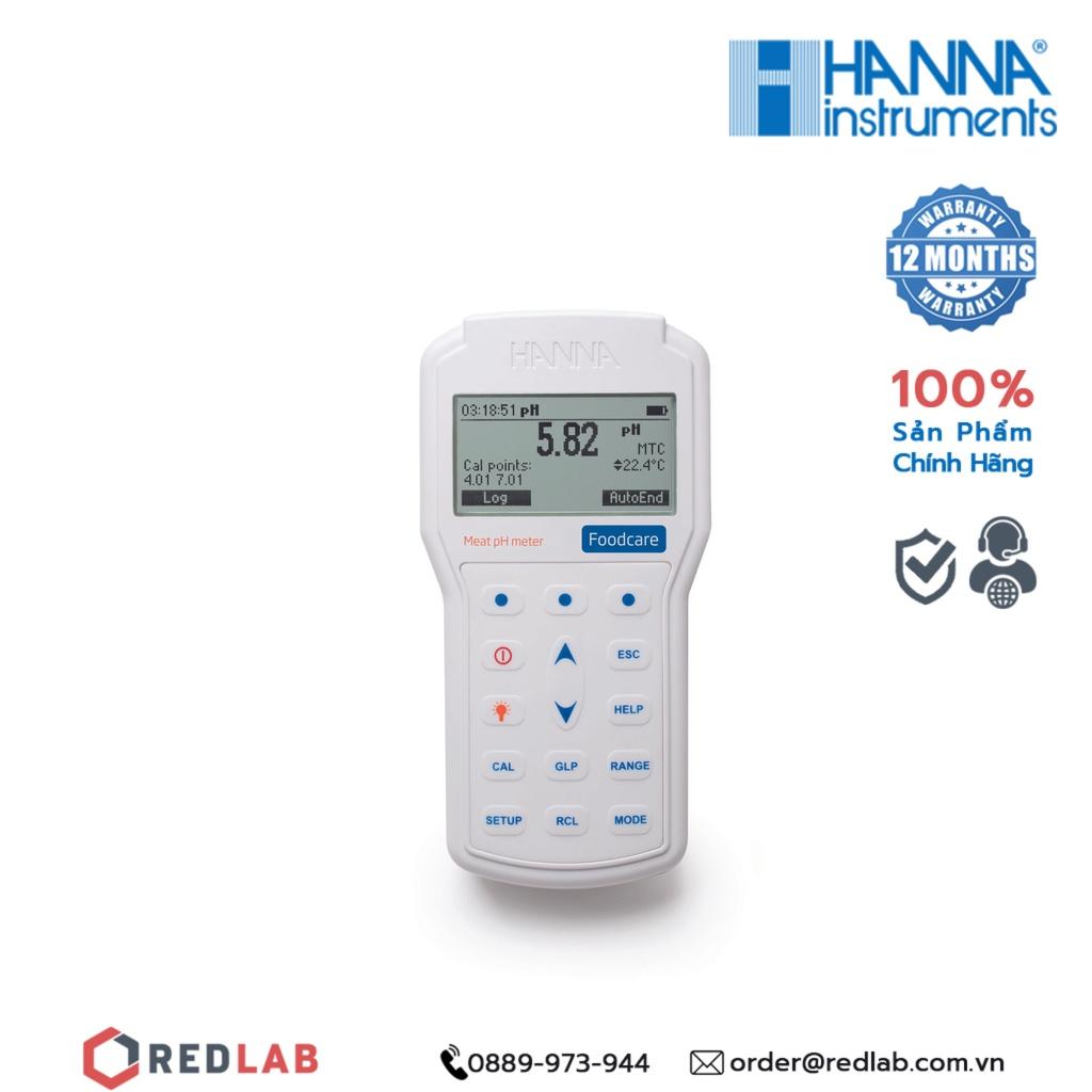 Máy đo nhiệt độ/pH trong thịt thế hệ mới Hanna HI98163, bảo hành 12 tháng
