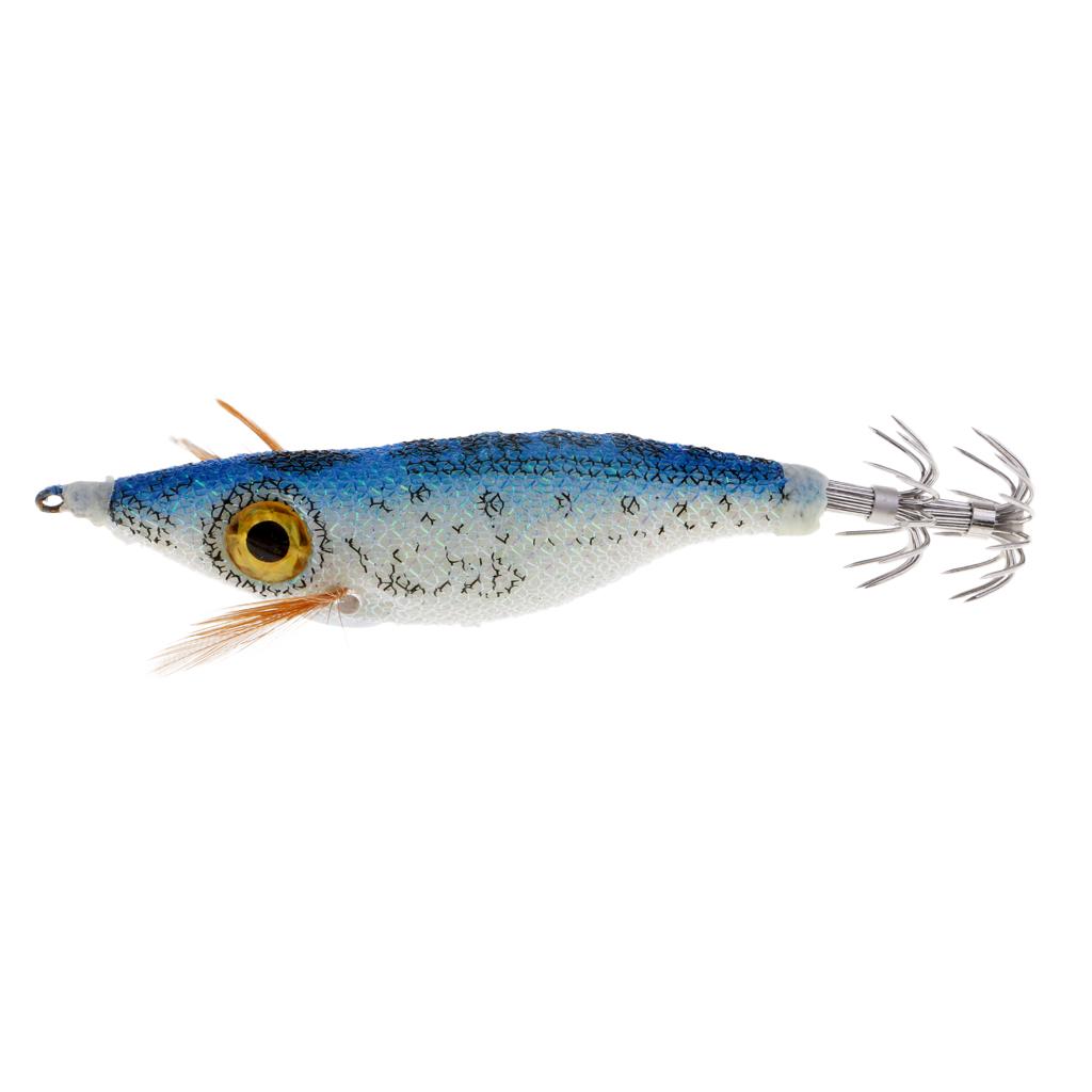Luminous Squid Jig Hook Lifelike 3D Eyes Bionics Shrimp Fishing Lure