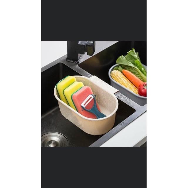 Giỏ nhựa đa năng đựng đồ treo bồn rửa bát,phễu lọc rác bồn rửa đa năng