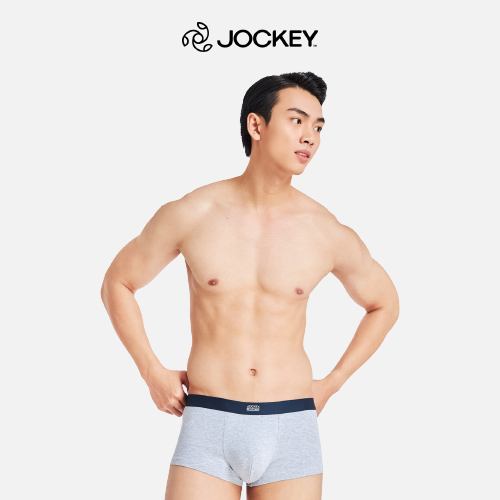 Quần Lót Nam Thun Cotton Jockey Dáng Trunk Boxer Co Giãn Thoải Mái Màu Xám Melange - J1247