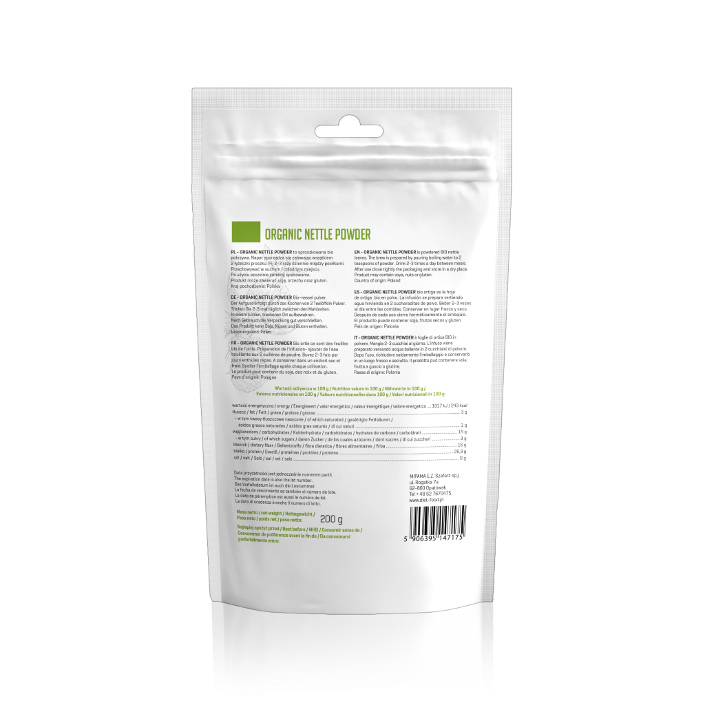 Bột lá tầm ma (lá han) hữu cơ 200g Diet Food Organic Nettle Powder