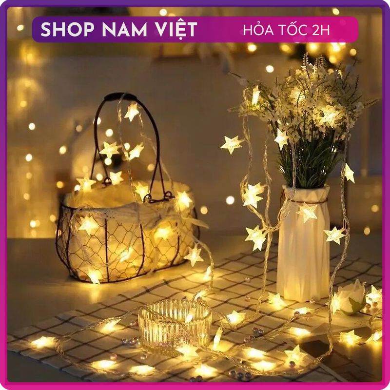 Đèn Led Trang Trí Tết, Giáng Sinh, Noel Nhiều Kiểu Dáng Dài 10 Mét