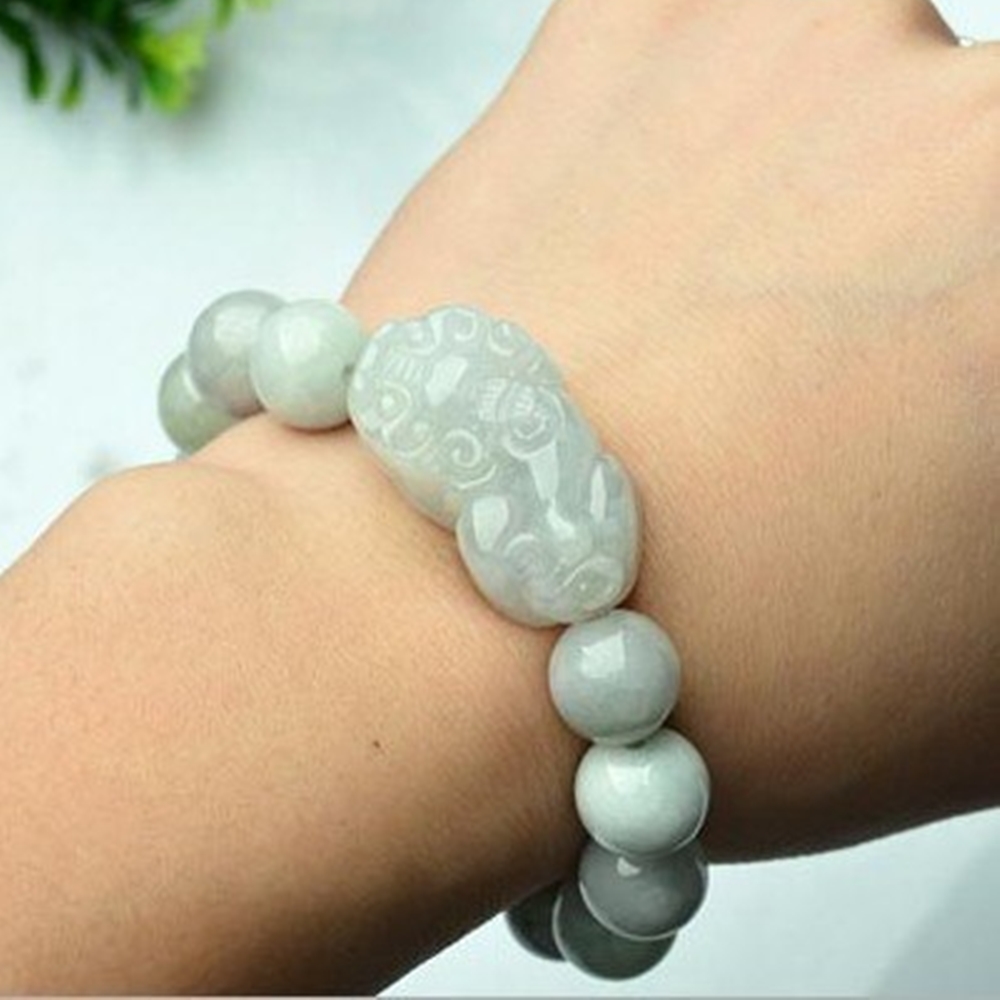 Vòng Tay Tỳ Hưu Cẩm Thạch Tự Nhiên 14MM