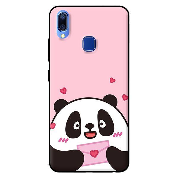 Ốp in cho Vivo Y95 Panda Nền Hồng - Hàng chính hãng