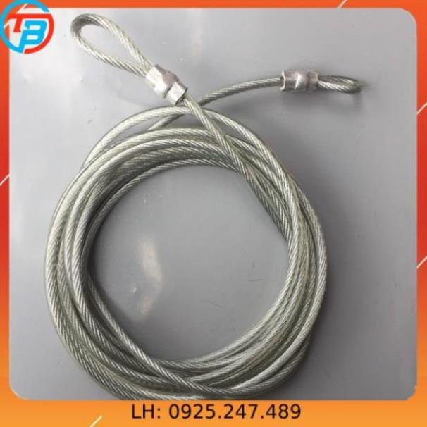 Dây cáp khóa xe bọc nhựa Phi 6mm - Dài 12 mét CÁP THÉP Thái Bình VinàN