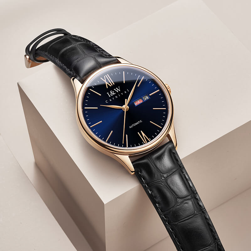 Đồng hồ nam chính hãng IW CARNIVAL IW529G-2 Kính sapphire ,chống xước ,Chống nước 30m ,Bảo hành 24 tháng,Máy cơ (Automatic),dây da cao cấp, thiết kế đơn giản dễ đeo