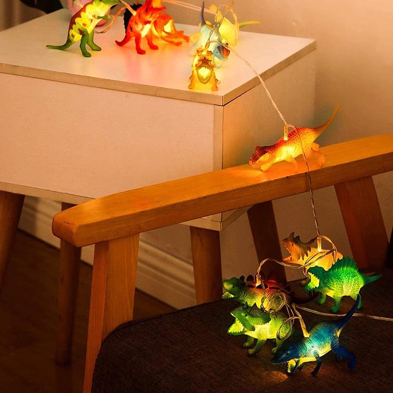 Dây Đèn Led Hình Khủng Long 3m 20 Bóng Chạy Bằng Pin Trang Trí Phòng Trẻ Em / Người Lớn