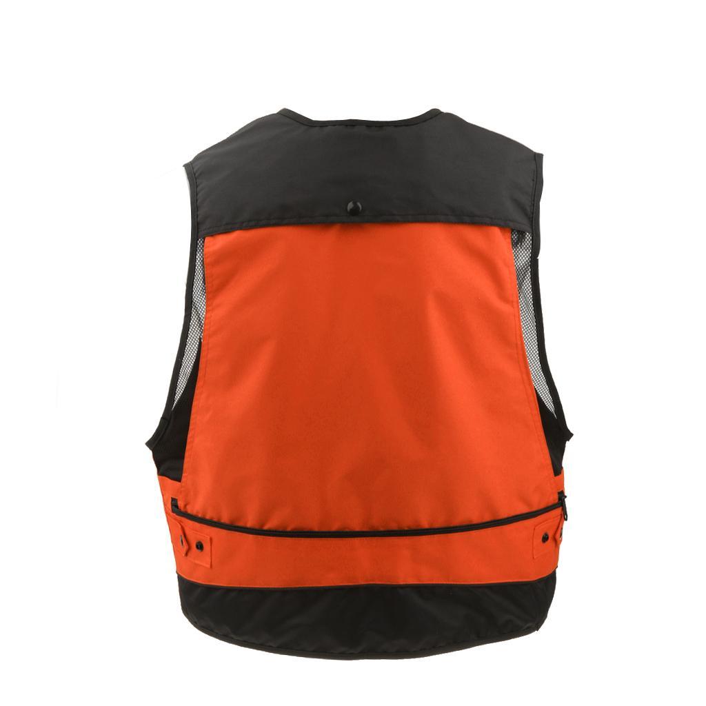 Multi-Pocket Fishing Vest Photography Waistcoat Hunting Jacket - Orange XL