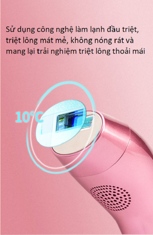 Máy triệt lông vĩnh viễn tại nhà bằng công nghệ làm lạnh I Cool 360 độ - IR01