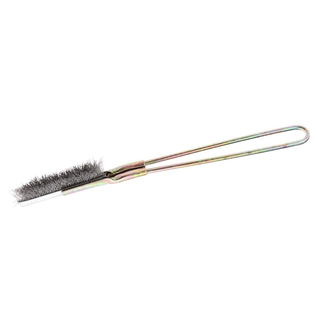 2pcs Stainless Steel Handle Wire Brush for Rust Paint Straight Head