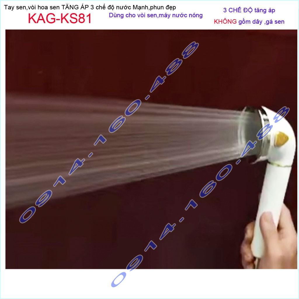 Bát sen tăng áp tia massage cực đã KAG-KS81, vòi hoa sen chuyên dùng cho máy nước nóng, tay sen tăng áp( khôn