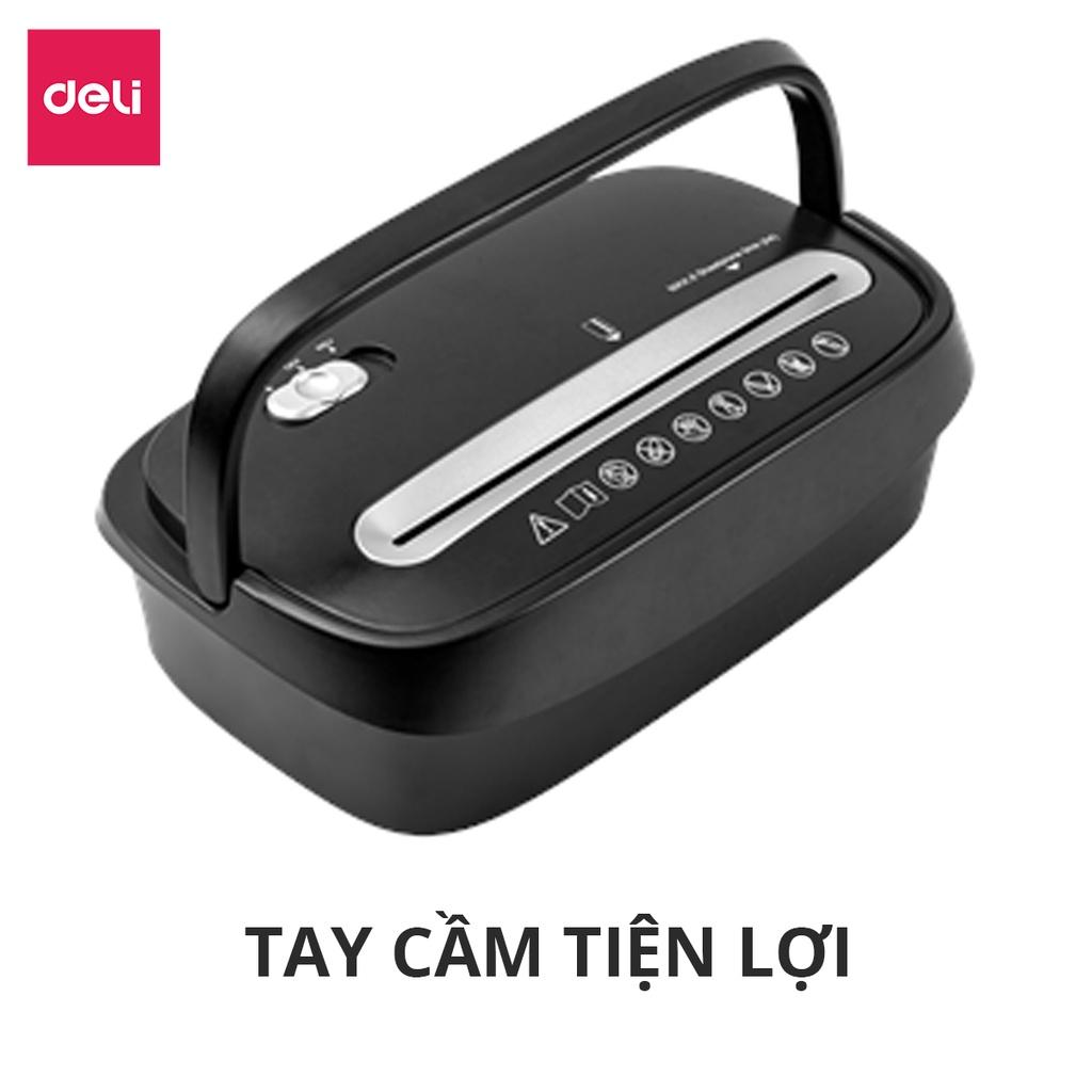 [TẶNG 500 TỜ GIẤY A4] Máy Hủy Tài Liệu Cao Cấp Deli Chính Hãng - Phù Hợp Cho Bảo Mật Giấy Tờ Trong Doanh Nghiệp, Văn Phòng, Nhà Trường - Hàng Chính Hãng - E9947