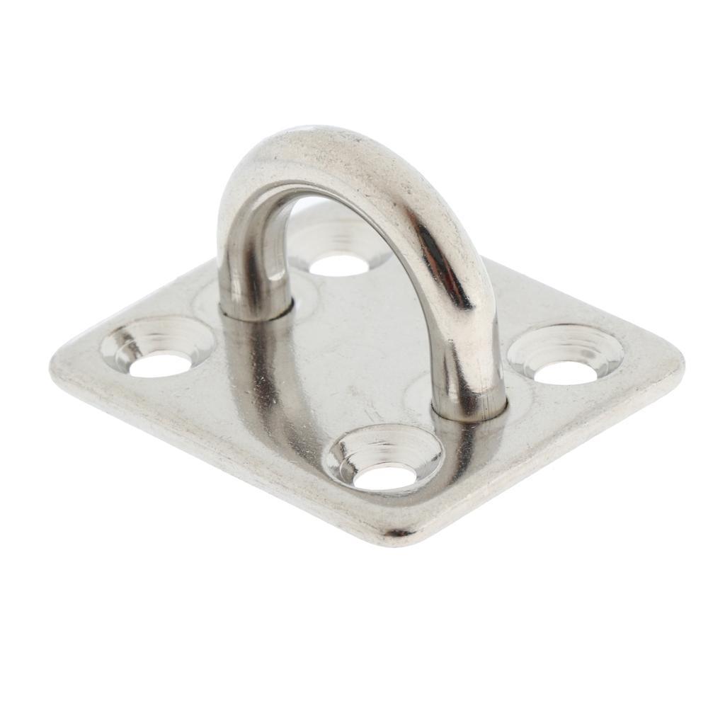 Heavy Duty Anchor 304 Stainless Steel Boat Square Eye Plate, for Yoga Swings Hammocks, Boat Rigging, Marine Deck Hardware
