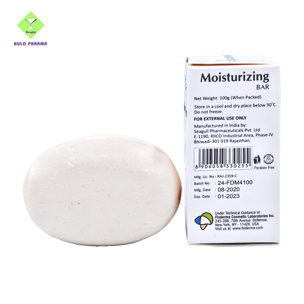 Xà Phòng Tắm Giúp Dưỡng Ẩm FIXDERMA Moisturizing Bar Giúp Dưỡng Trắng Da, Cấp Ẩm, Mềm Mịn Da 100g - Hùng Lợi