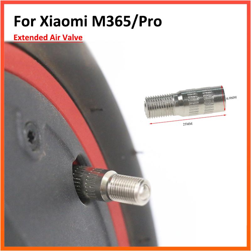 Nối Dài Van Khí Cho Xiaomi M365 / 1S / Pro Max G30 Xe Điện Động Cơ Bánh Trước Bơm Hơi Vòi Phun Khí Phần Color: 40MM silver