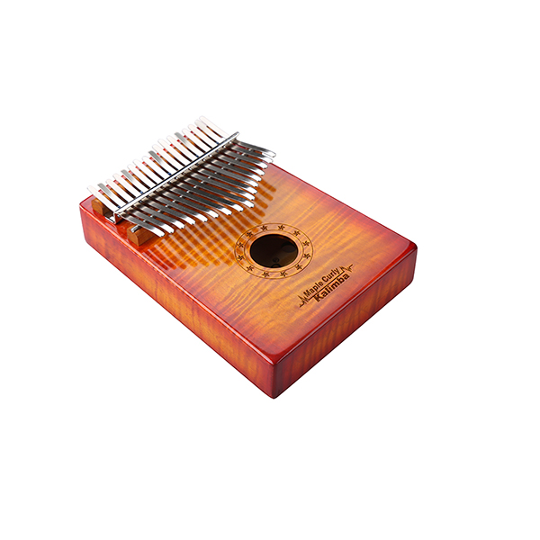 Đàn Kalimba 17 Phím Gỗ Phong Vân Hổ Gecko MC-S - Đỏ Cam