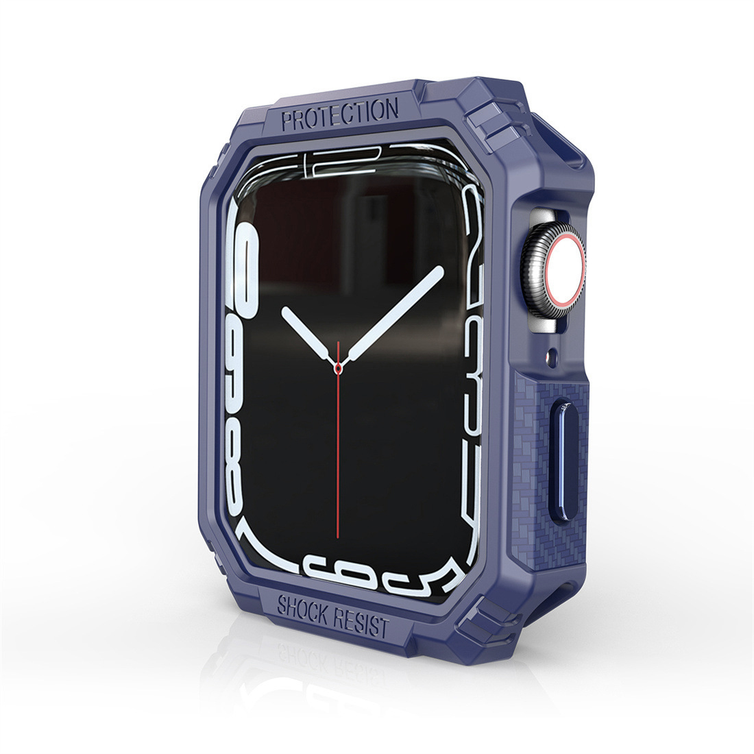 Ốp Case Armor Vân Carbon cho Apple Watch Series 4/5/6/SE/7/8/9/SE2 Size 40mm/41mm/44mm/45mm - Hàng Chính Hãng