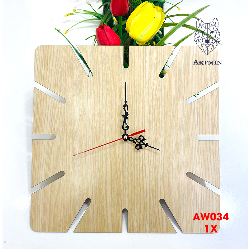 AW034 - Đồng Hồ Gỗ Decor Nhà Đẹp Lạ – Đồng Hồ Treo Tường Trang Trí