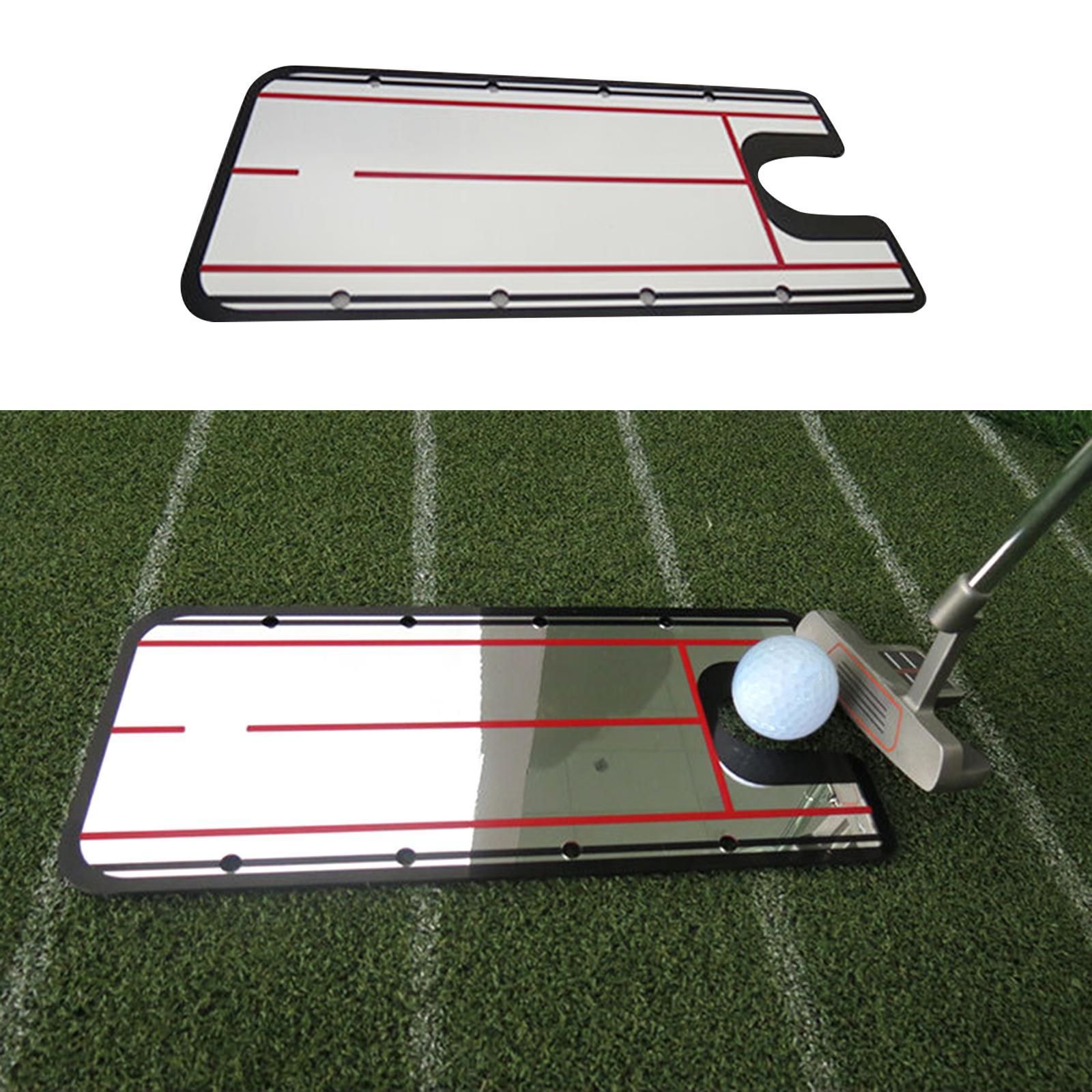 Golf Putting Alignment Mirror Golf Putting Practice Acrylic Golf Putting Trainer Golf Putting Training Aid for Indoor Outdoor