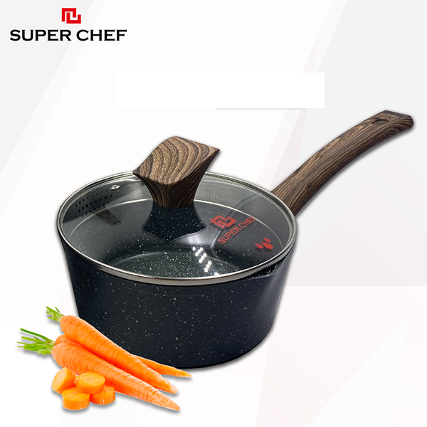 Quánh chống dính Marble Super Chef 2 miệng rót 16cm SC-OM2016