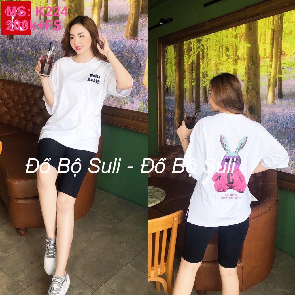 Đồ Mặc Nhà Lỡ Thun Cotton in hình Thỏ cá tính - Bền, Đẹp, Chất liệu cao cấp