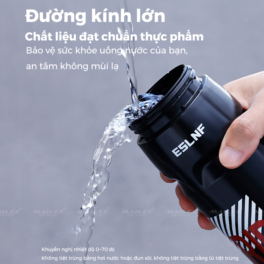 Bình Nước Xe Đạp ESL-105 Chuẩn PP-5 Dung tích 710 ml, Phù Hợp Đạp Xe Đi Bộ Đường Dài Giá Rẻ - Mai Lee