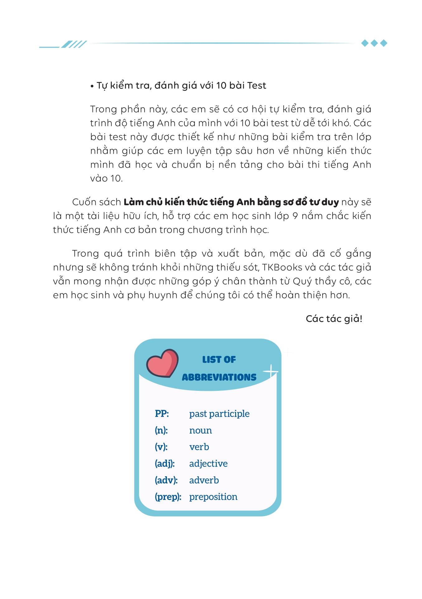 Sách - Làm Chủ Kiến Thức Tiếng Anh Bằng Sơ Đồ Tư Duy Lớp 9 - Tập 1