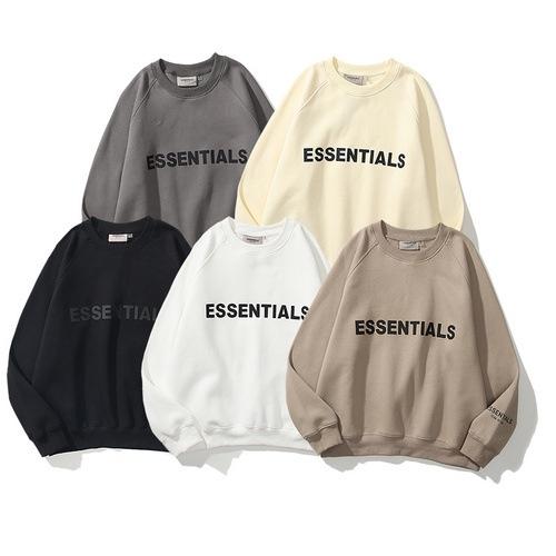 Ảo nỉ cổ tròn Unisex in chữ ESSENTIALS