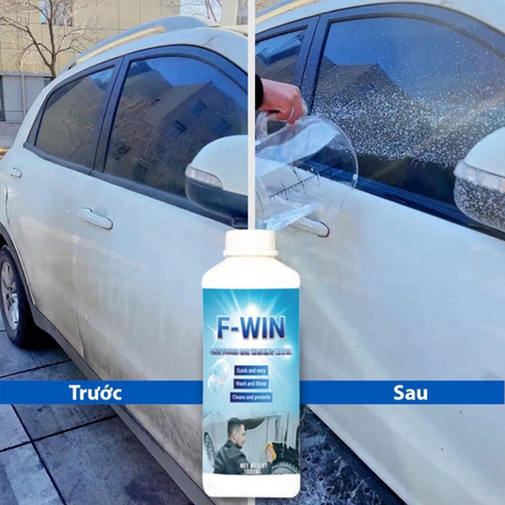 Dung Dịch Rửa Xe F-Win 1000ml Rửa Xe 1 Chạm One Touch Clean - Nước Tẩy Rửa Xe Bọt Tuyết Chăm Sóc Xe Máy Ô Tô