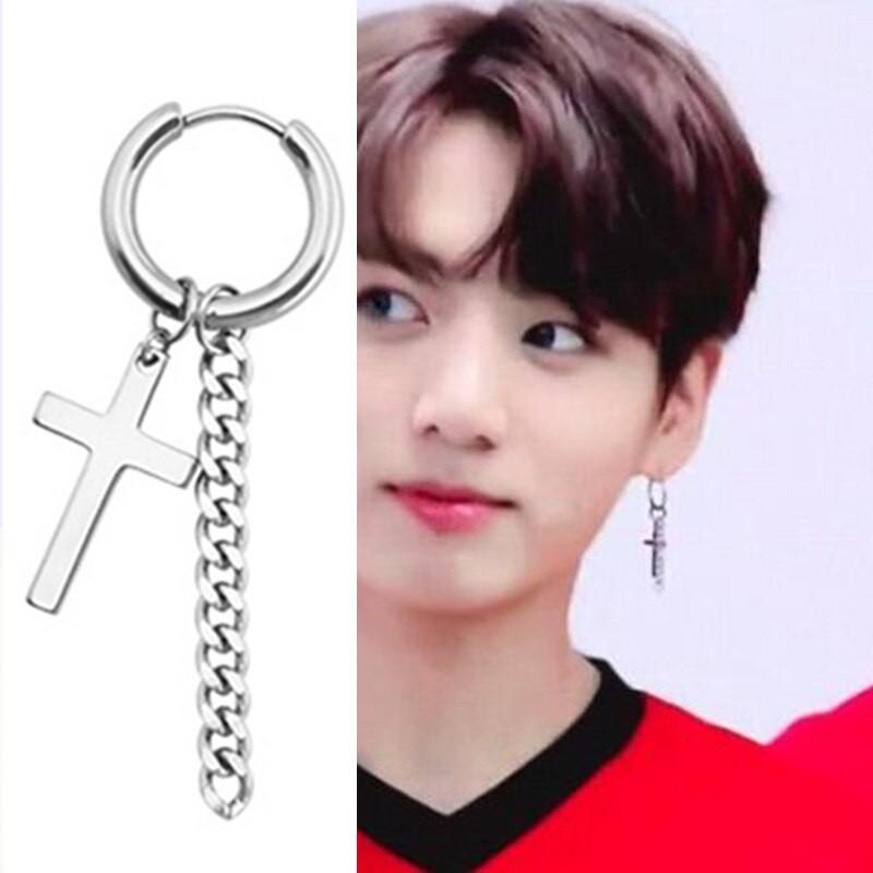 Bông Tai Xích Chữ Thập Kpop Jungkook