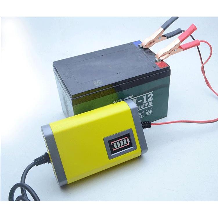 Máy Sạc Bình Ắc Quy Tự Động Cho Xe Máy Sạc Bình Nhanh Cho Xe Máy, Xe Ô Tô, xe đạp điện và các loại bình điện