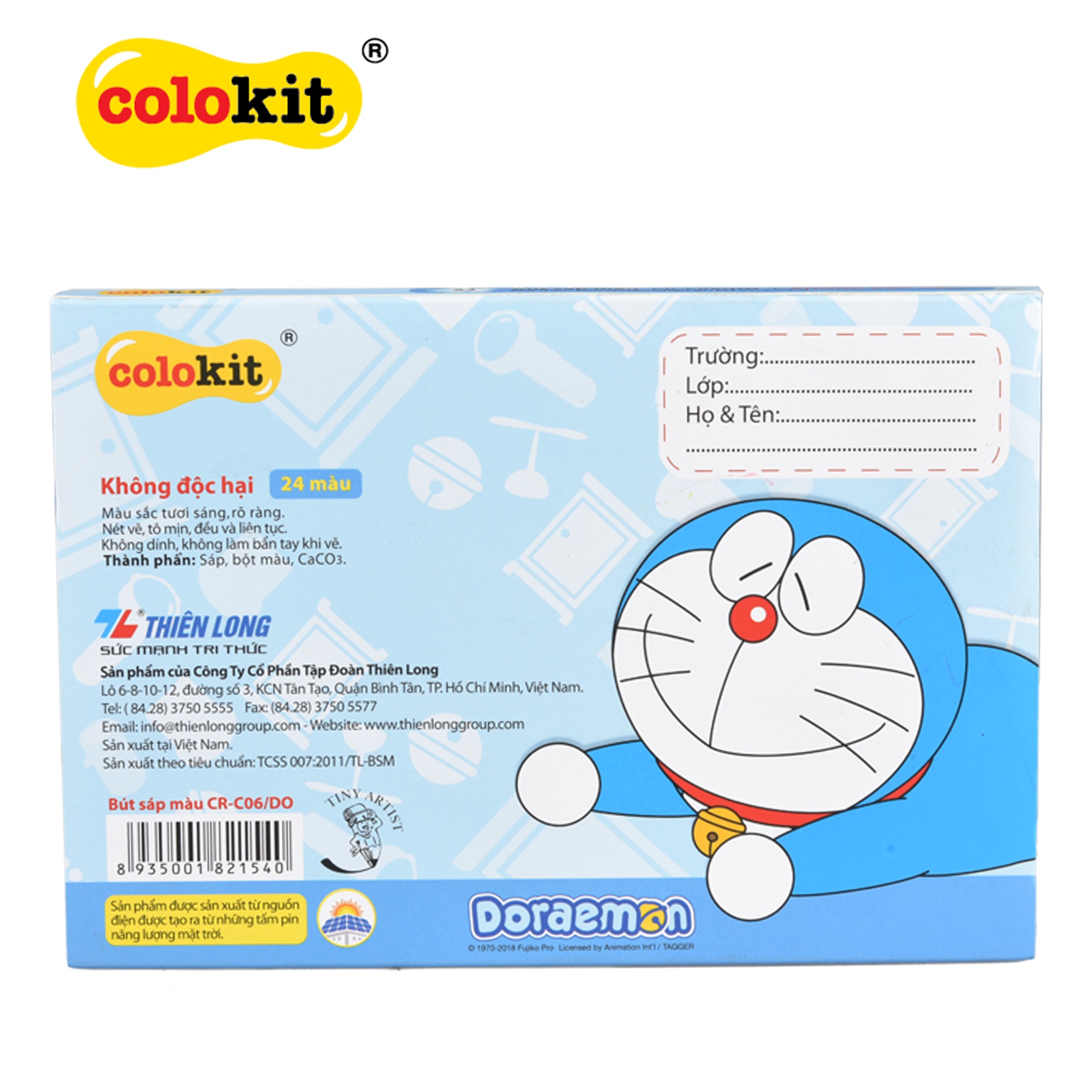 Bút Sáp màu Thiên Long Doraemon CR-C06/DO- 24 màu