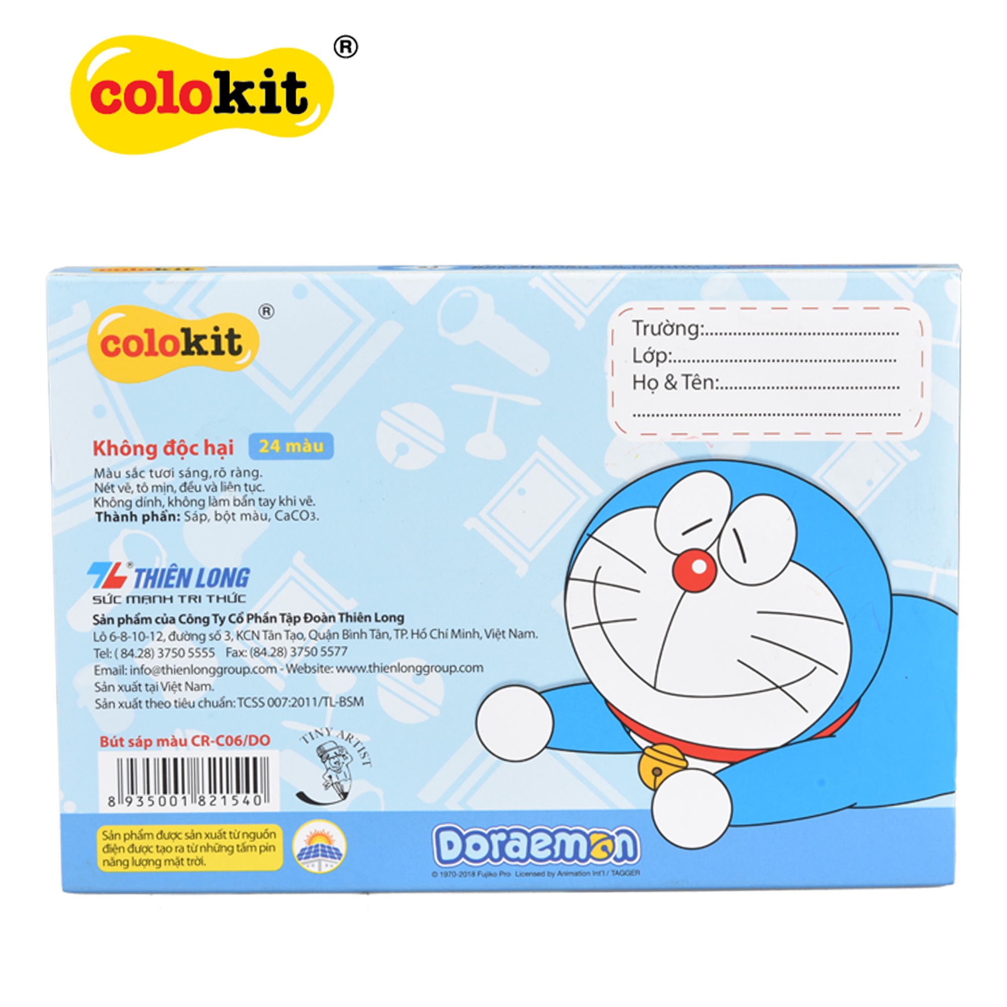 Bút Sáp màu Thiên Long Doraemon CR-C06/DO - 24 màu