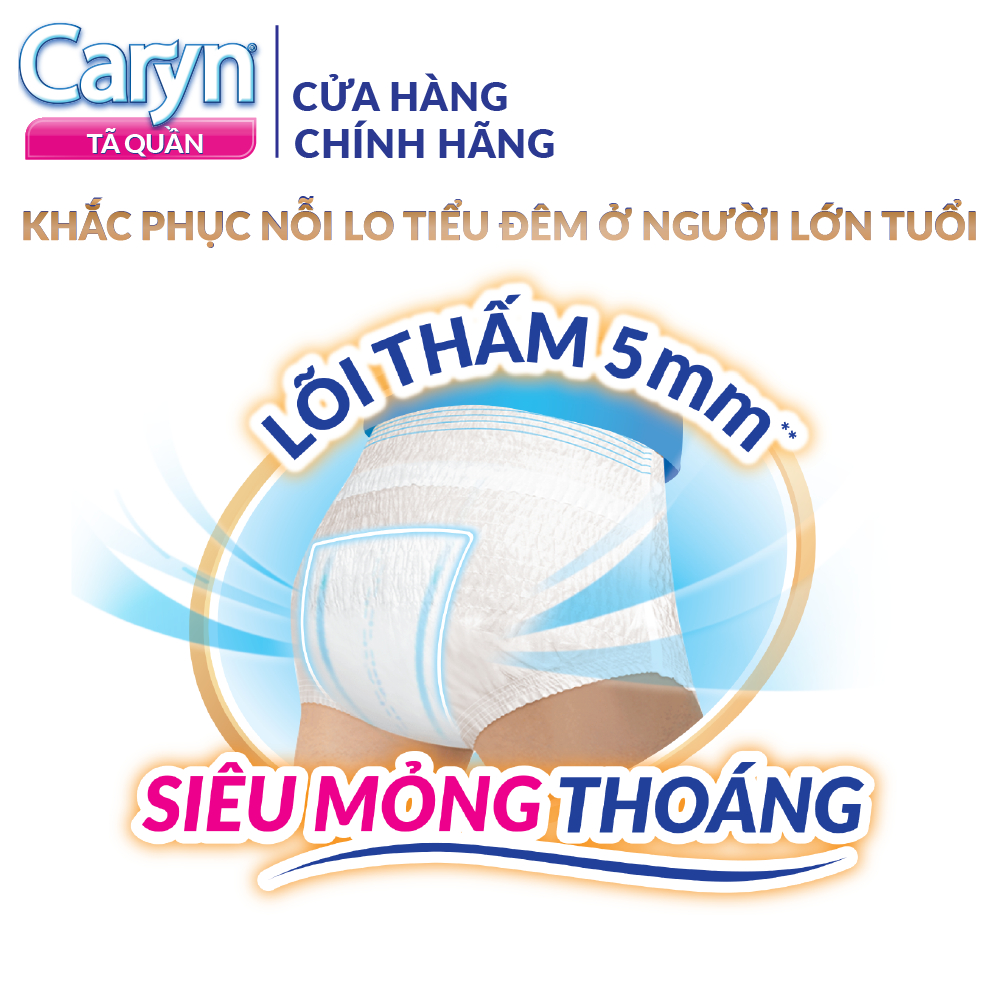 Tã quần người lớn Caryn Mỏng nhẹ XL24+2