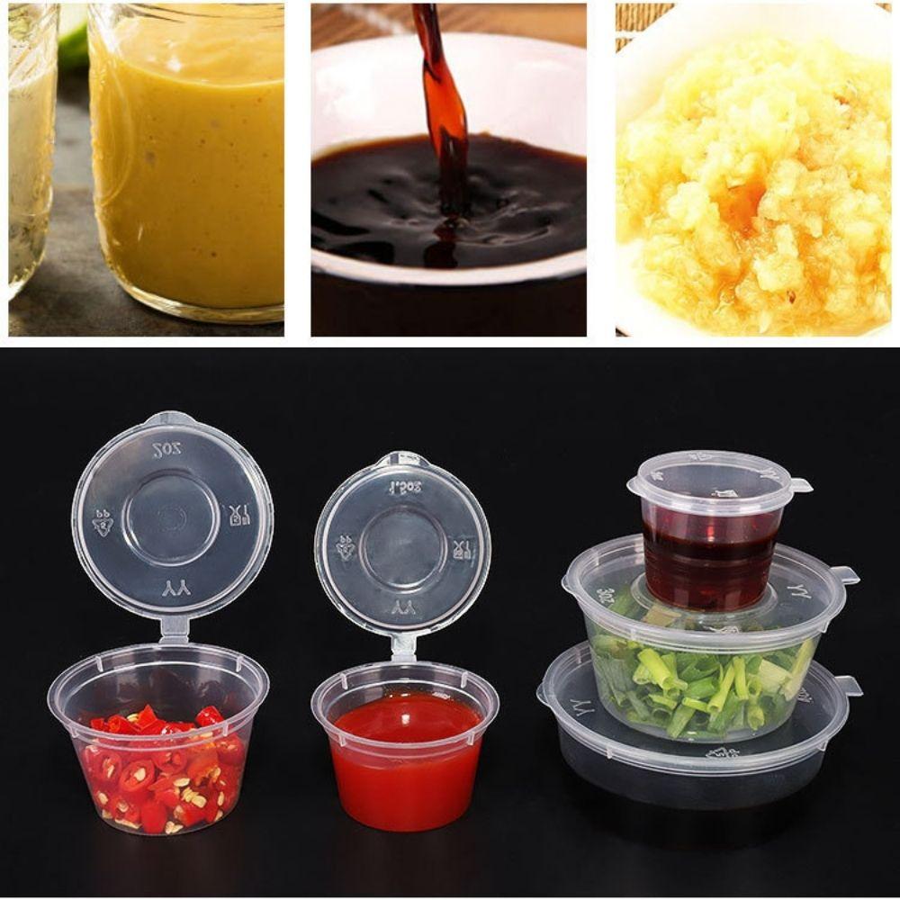 Hộp Đựng Nước Sốt Chất Liệu Nhựa Pp Màu Trong Suốt Dung Tích 2oz