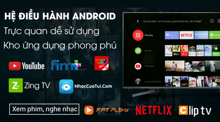 Android Tivi Sony 4K 55 inch KD-55X9500G - Android 8.0 Android Tivi Sony 4K 55 inch KD-55X9500G - Android 8.0
