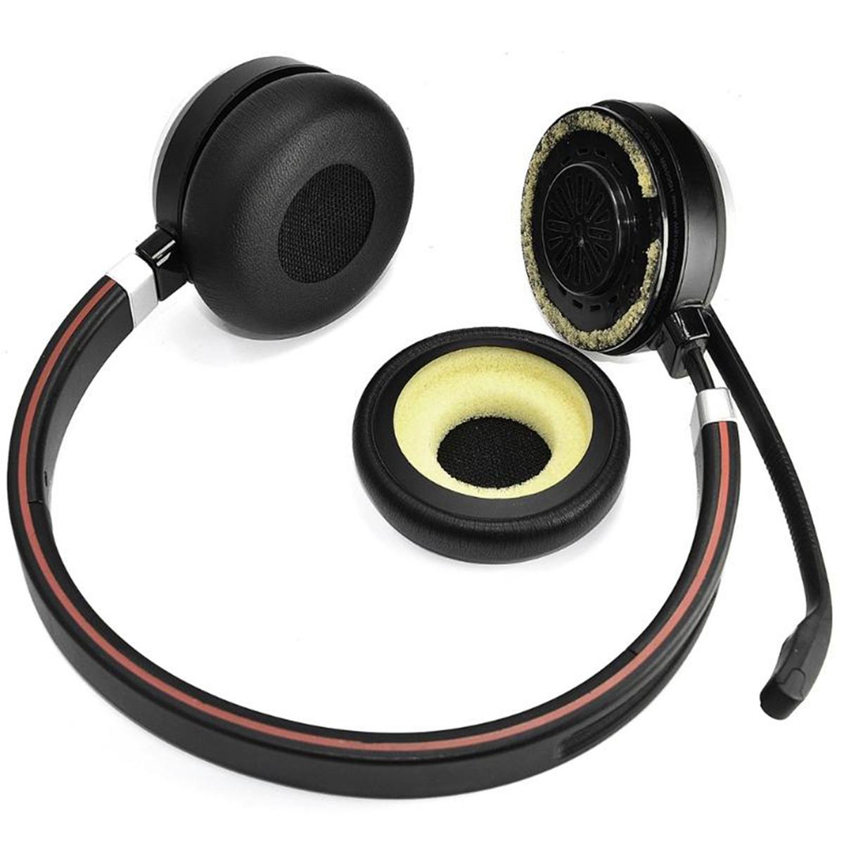 2 Chiếc Thay Thế Earpad Miếng Đệm Tai Bao Da-Jabra Evolve 20 20Se 30 30II 40 65 Đệm Xốp Mềm Cup Earpad Bao