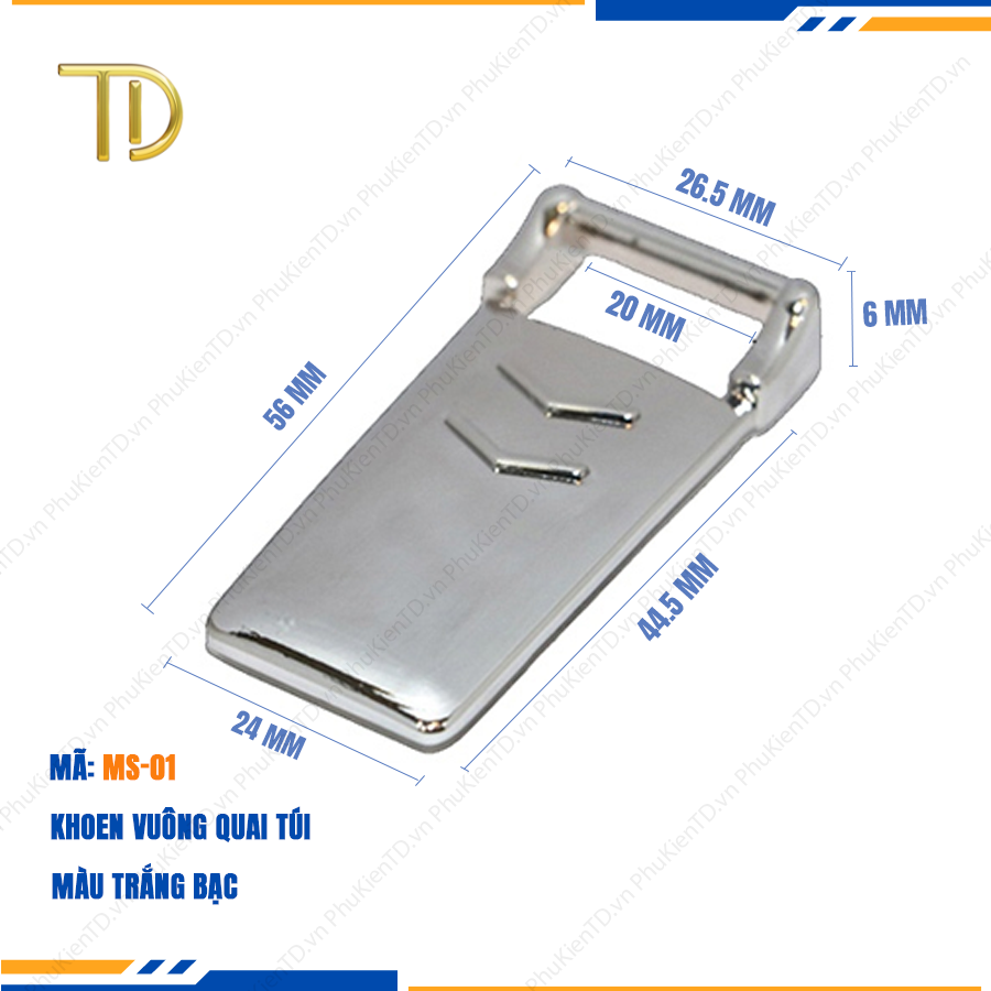 Khoen quai túi xách, Khoen d túi xách cao cấp công nghệ mạ điện độ bền 5-8 năm