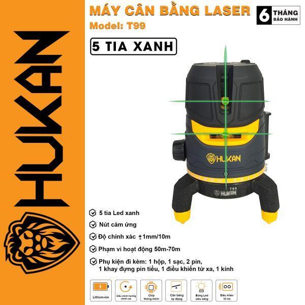 MÁY CÂN BẰNG LASER 5 LINE T99 HUKAN (2 PIN + 1 SẠC ) - HÀNG CHÍNH HÃNG