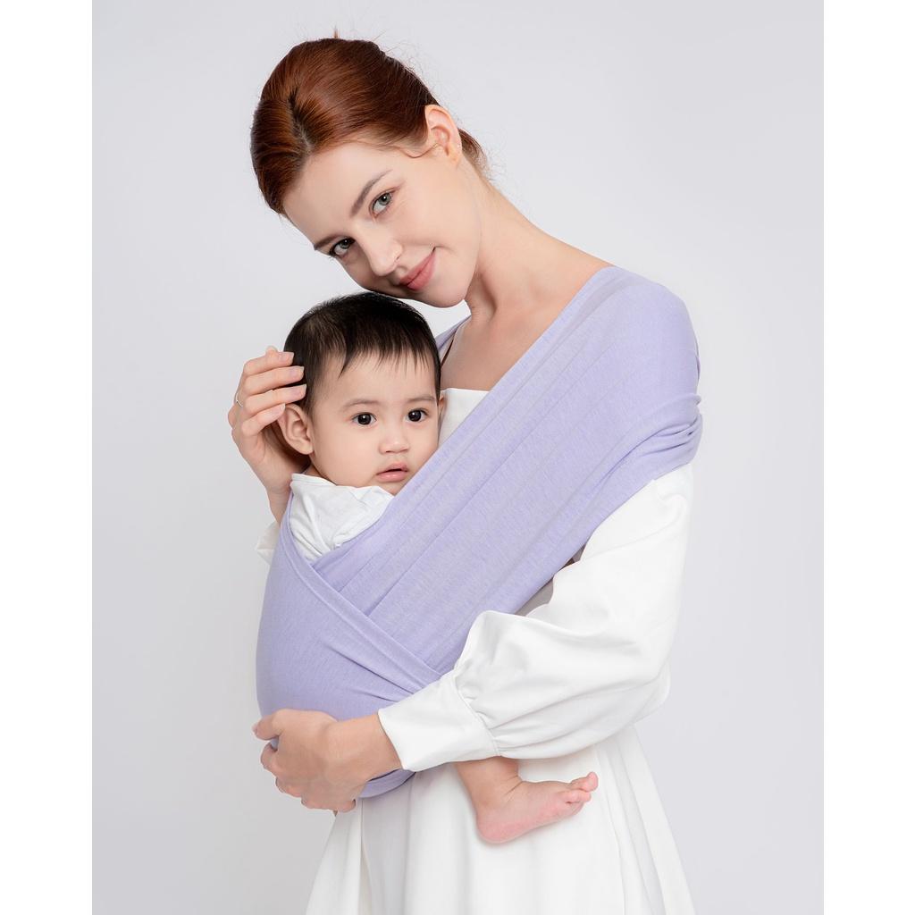 Địu Vải EmBé Sling Dòng Flex Và Flex Plus Màu Lavender Cho Bé Từ 0 Đến 24 Tháng Tuổi