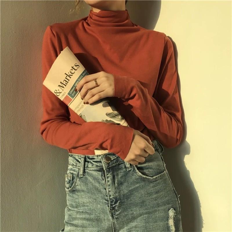 Áo giữ nhiệt nhiều màu cổ 3 phân dành cho nam nữ mặc mùa đông siêu ấm áp