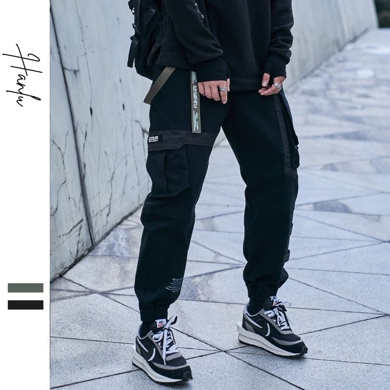 Quần jogger nam kaki túi hộp Aolang Black A5135 (Đen)