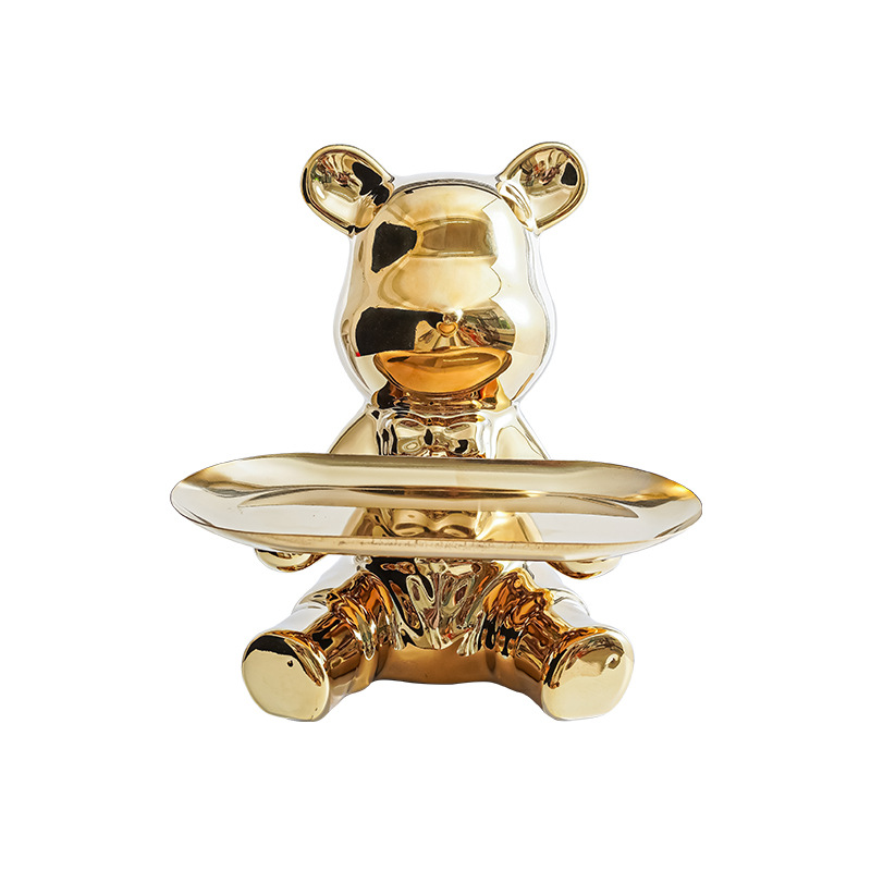 TƯỢNG GẤU BEARBRICK TRANG TRÍ NHÀ CỬA GOLDEN BEARB ROOM TRAY