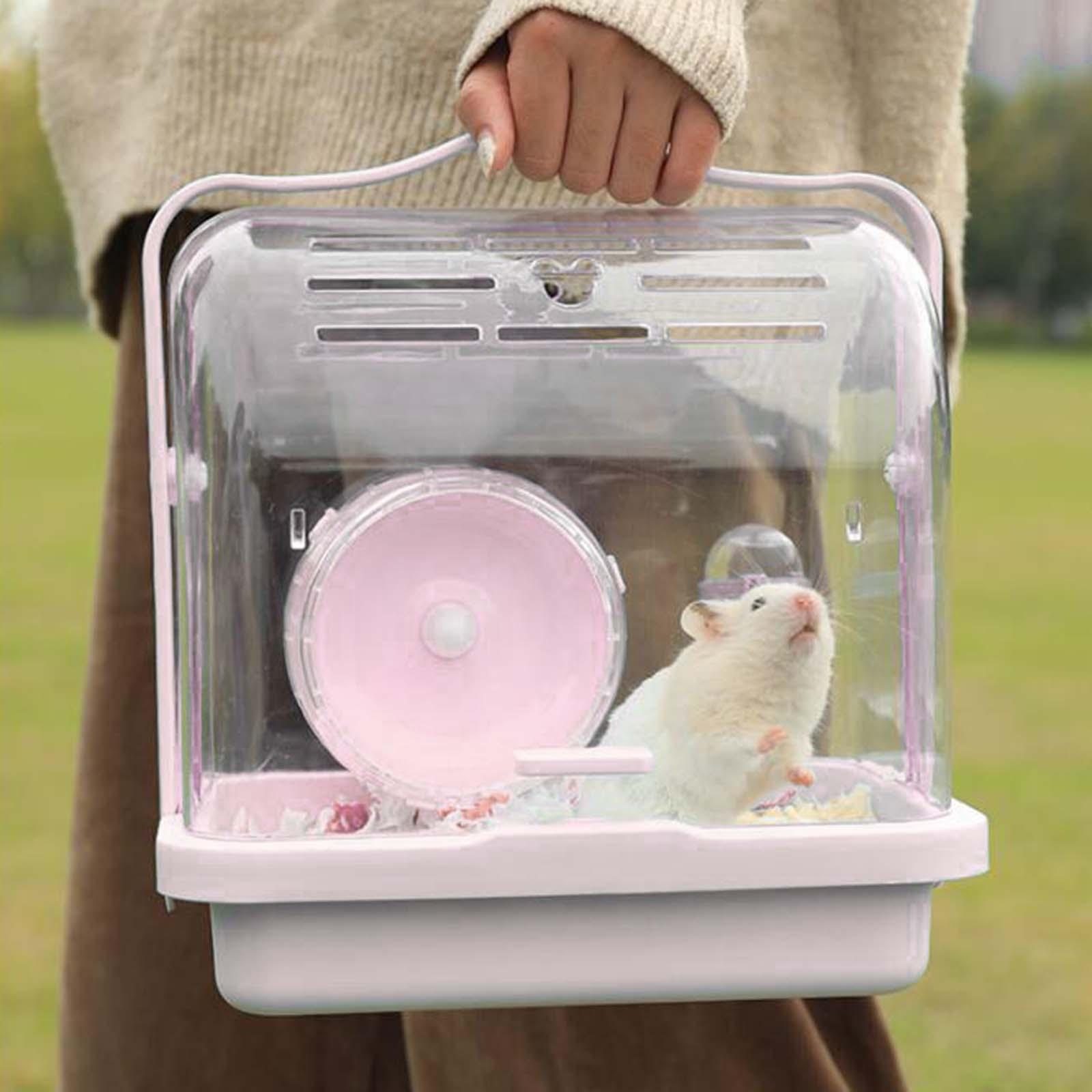 Hamster Carrier Cage Hamster Cage Travel Carrier Pet Cage for Hedgehog