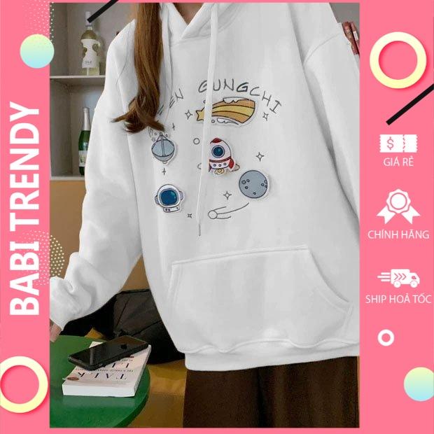 Áo hoodie nam nữ áo khoác vũ trụ unisex nỉ phong cách ovesize siêu đẹp Form Rộng – ST15 - babitrendy
