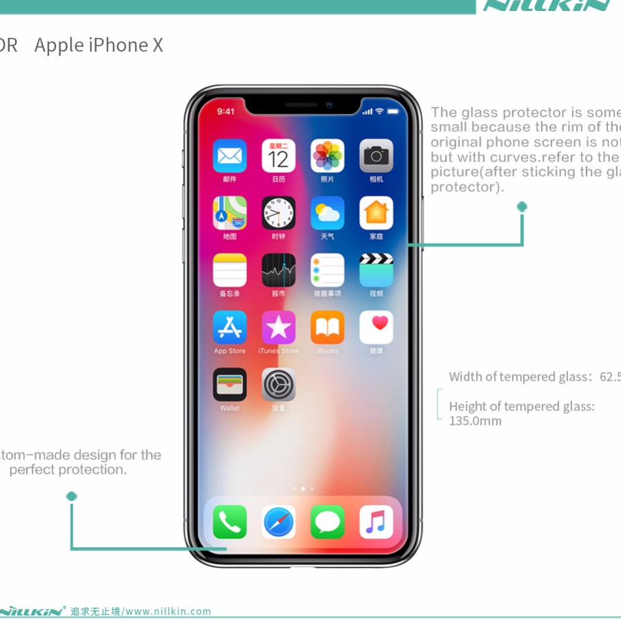 Miếng dán kính cường lực iPhone XS MAX Nillkin H+ Pro - Hàng chính hãng
